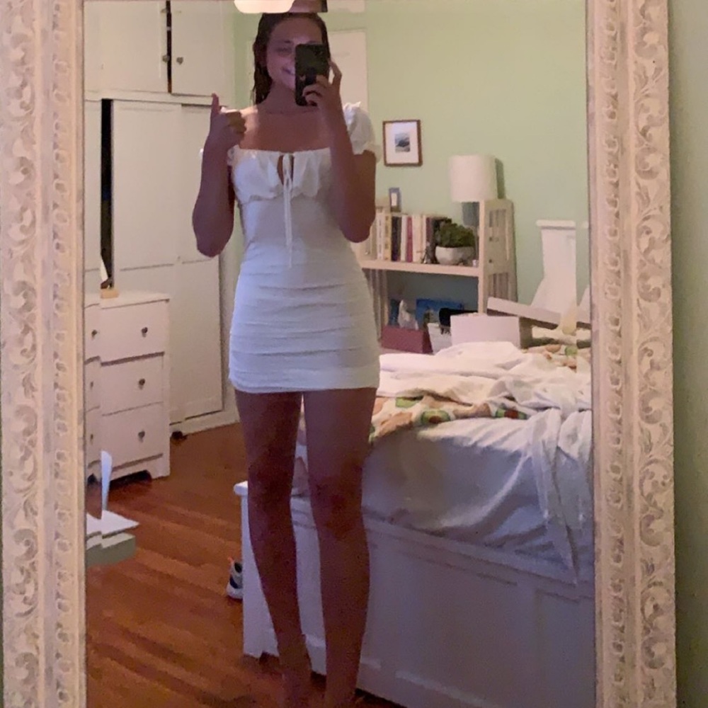 Body con white dress